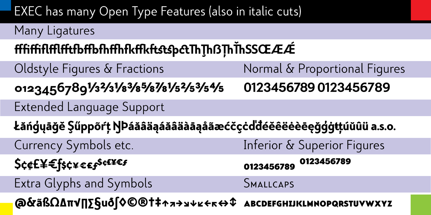 Exec Bold Italic Font preview
